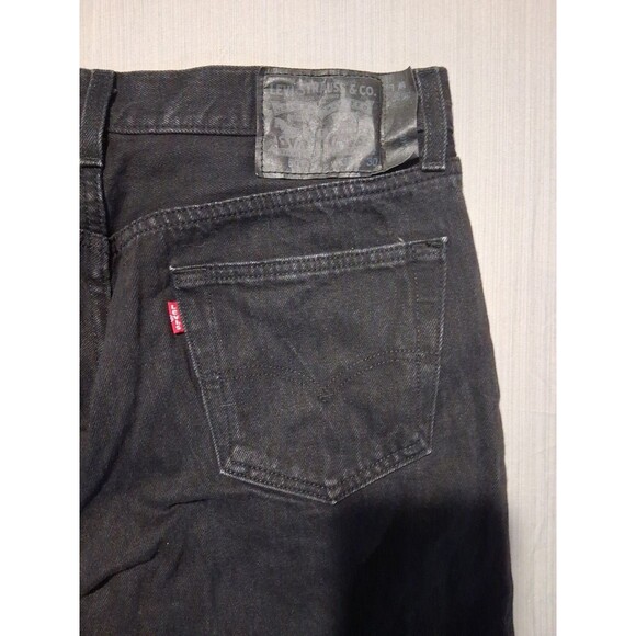Levi's Other - Levi's 501 Jeans Mens 36x30 Black Button Fly Straight Leg Denim Black Patch